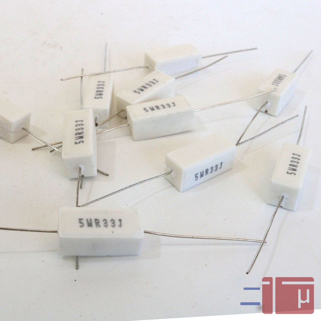 Resistor Kapur 0.33R 0.33 Ohm 5W Taiwan Kaki Tembaga