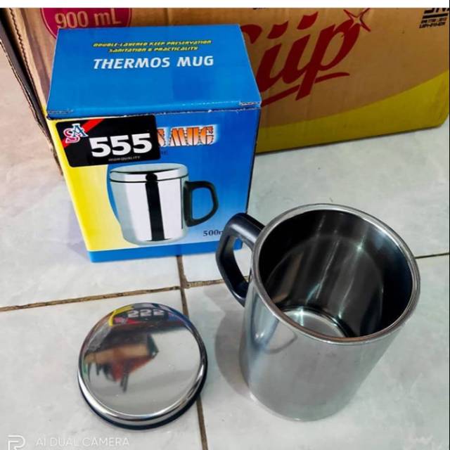 Thermos mug gelas stainless tahan panas dingin