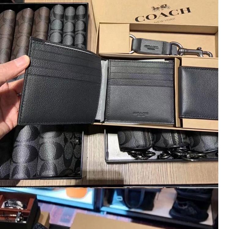 Koleksi Terbaru.. Coach Dompet Pria Men Wallet Dompet Lipat Pria Fullset ORIGINAL Coach Wallet Coach
