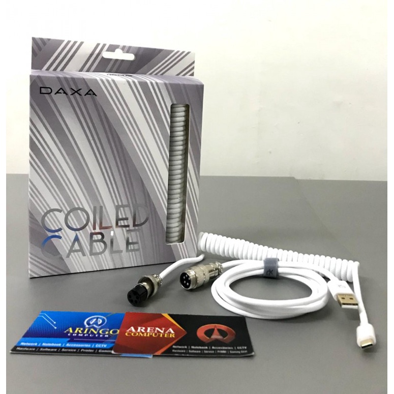 Cable Rexus USB COILED DAXA DX-CC1 TYPE C WHITE