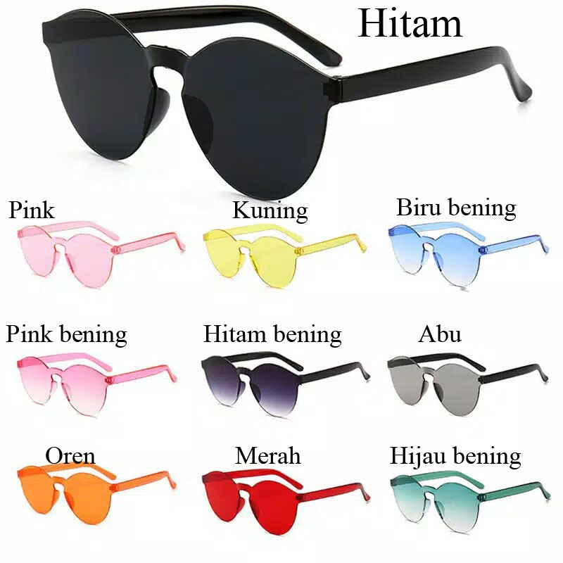 Kacamata best seller jelly transparant fashion wanita atau pria 338