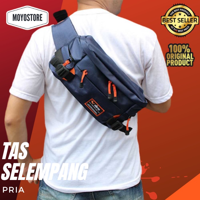 Tas Waist Bag Pria 522 - Tas Selempang Pria Tas Pinggang Pria Cowok Berkualitas Keren Tas Sling Bag 