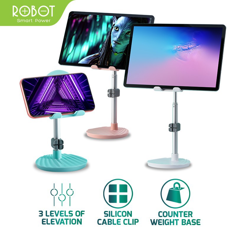 ROBOT RT-US08 Universal Stand Holder Tablet iPad iPhone Android Adjustable Stand Holder Original