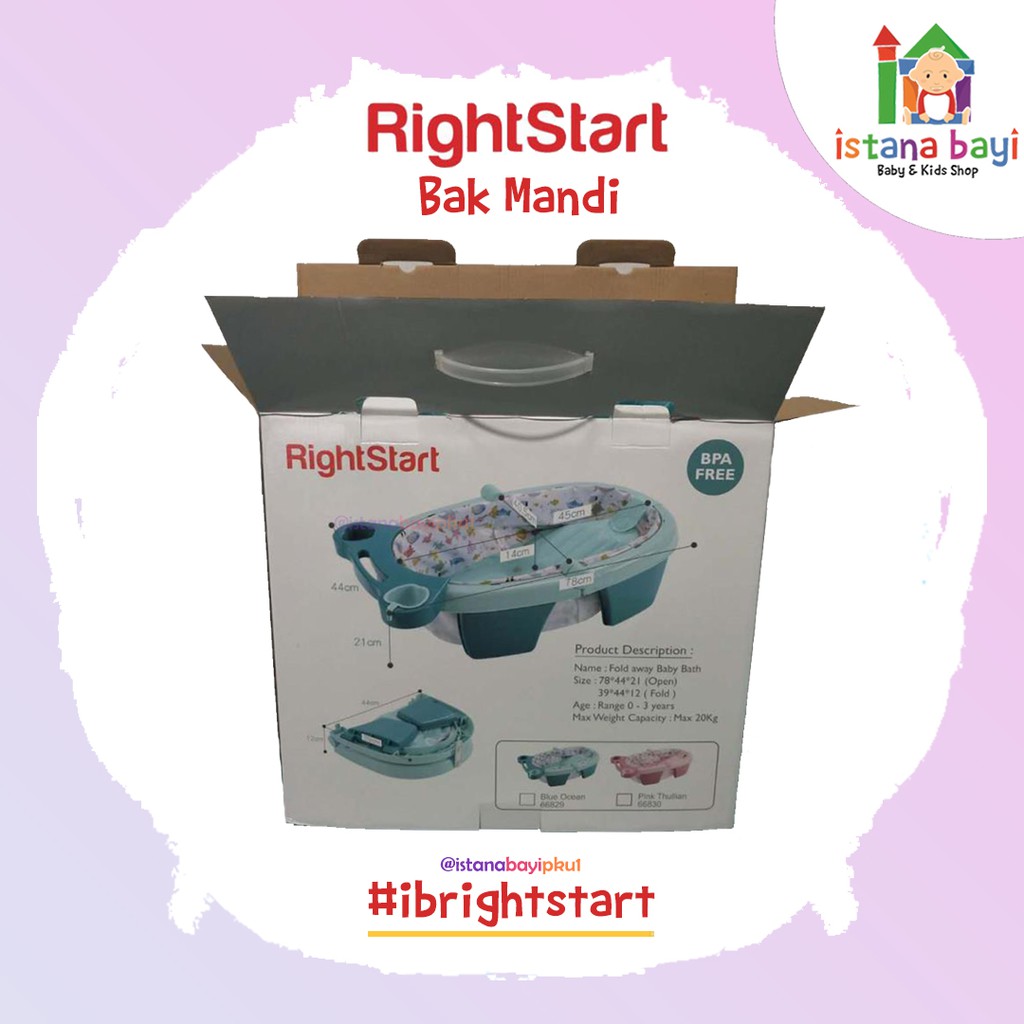 Right Start Fold Away Baby Bathub - Bak Mandi Bayi