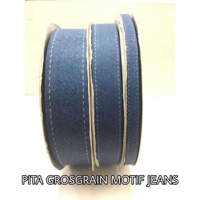 PITA GROSGRAIN MOTIF JEANS - PITA JEANS - PITA HAMPERS - BAHAN PITA (HARGA PERMETER)