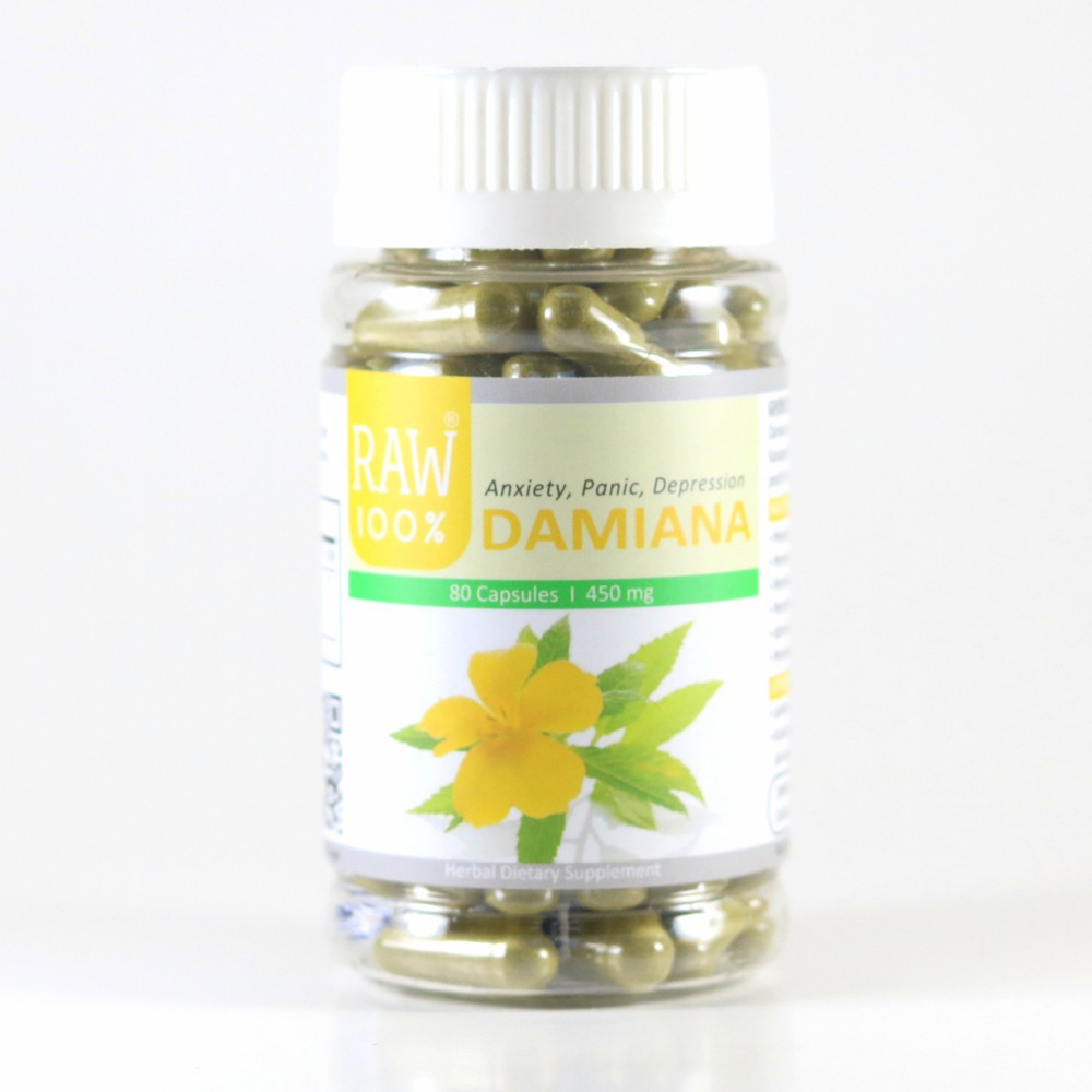 Obat Herbal RAW 100 - Damiana Kecemasan, Serangan Panik, Depresi, Bipolar - Obat Herbal Jamu