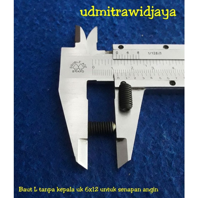 Baut senapan angin Pcp baud baut tanem baut tanpa kepala baut set L M6x12 kunci L3 3mm AS - 55 baut L Panjang Untuk Rumah Valve Ukuran 6x12 Murah