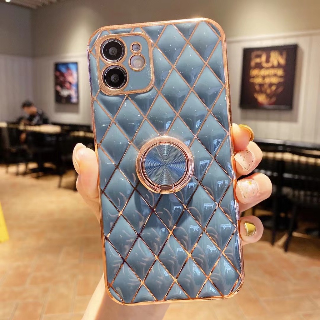 Soft Case Pelindung Lensa 6d Dengan Braket Cincin Untuk Iphone 12 11 Pro Max 7 + 8plus X Xs Max Xr Se 2020