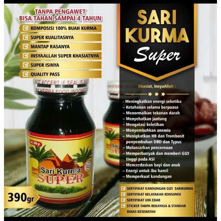 

Sari Kurma Super 390Gram Super Kualitasnya Enak