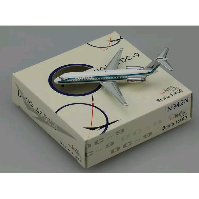 Produk Republic Dc-9-30 Reg: N942N Diecast Models Netmodels Scale 1:400 Berkualitas
