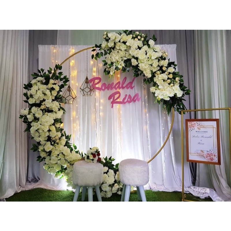 Jual Dekorasi lamaran tunangan engagement akad paket backdrop murah