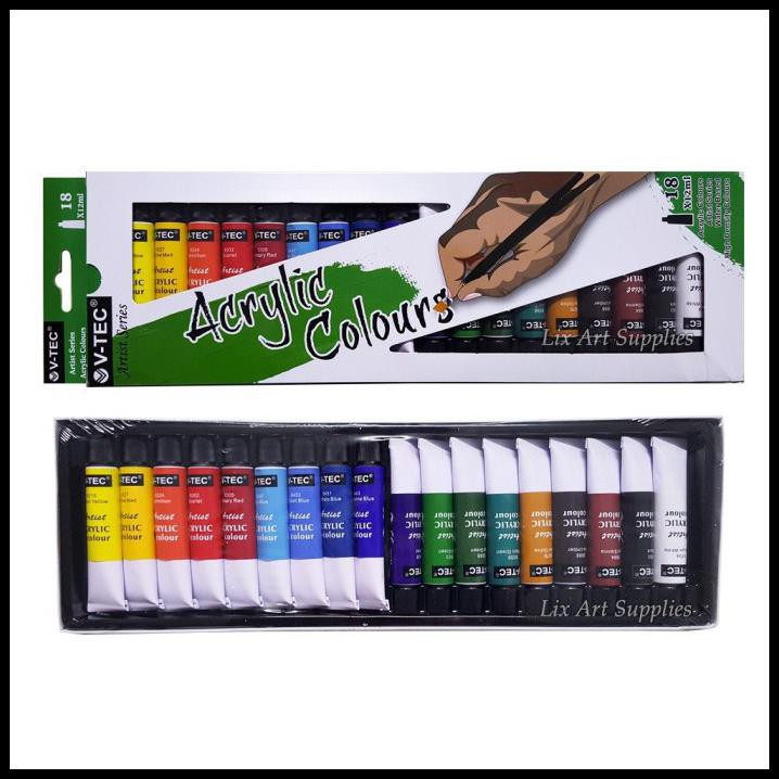 

Diskon V-Tec Acrylic Colour Set Type 818 12Ml 18 Warna (Cat Akrilik)