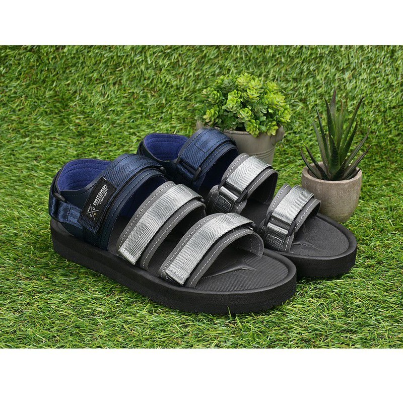 Naomi Neavy Black - Sandal Gunung Pria Wanita Casual Kekinian - Ringan Empuk Anti Slip FOOTCONCEPT