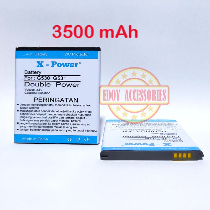 Baterai Samsung G530 G530F G530G Galaxy Grand Prime Batu Battery Batre Double Power