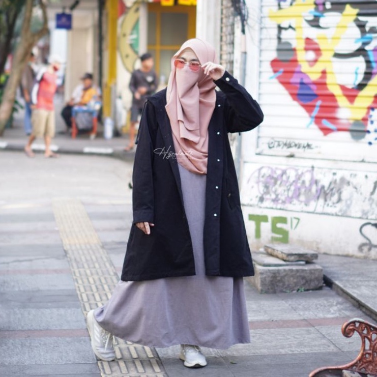 Hijrahmate - Jaket Muslimah Coat Muslimah Hanami Jaket Hijaber Coat Hijaber