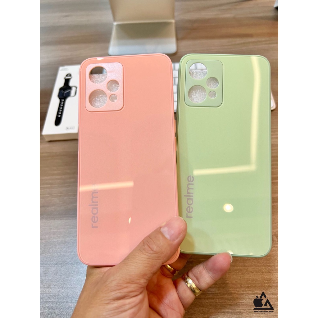 Premium Glass Case REALME C12 C21 C25 9 4G 9 PRO 9 PRO+ With LOGO TEMPERED SOFTCASE KOREAN SILIKON Candy Mewah