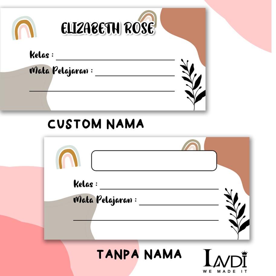 

¤ Sticker Buku Pelajaran Custom Pakai Nama Aesthetic / Custom Book Name Stickers ㊕