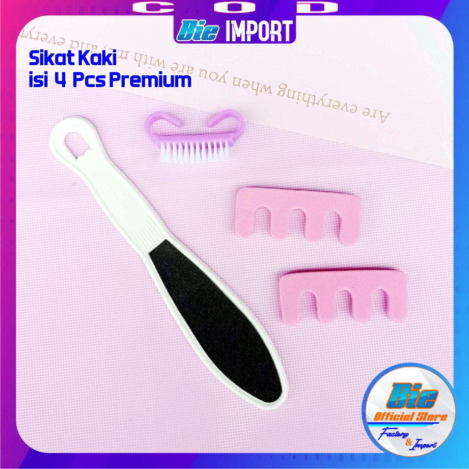 Sikat Pembersih Kaki Set 4 Pcs Impor Best Seller