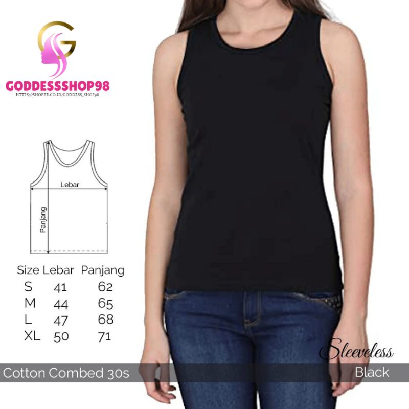 Singlet Wanita Bahan Katun Combed Super Lembut Adem /Tank Top Cewek