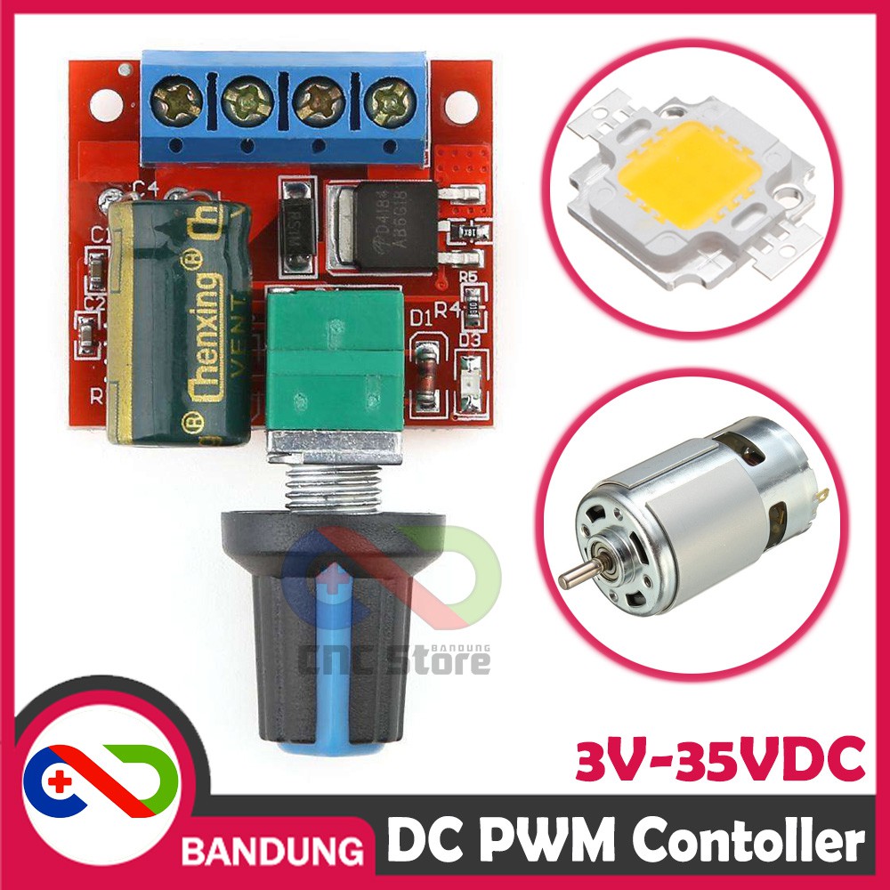 VARIABLE PWM MOTOR SPEED LED DIMMER CONTROLLER KONTROLLER DC 5A