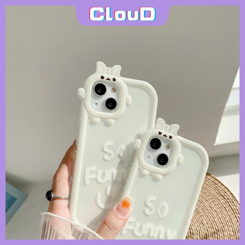 Soft Tpu Smiley So Funny Case Samsung A14 A52 A53 A13 A50 A50s A03 A32 A51 A23 A12 A30s A52s A71 A31 A11 A53 A73 A04s A03s A22 A21s M32 A33 A02s 3D Bow Little Monster Lens Cover