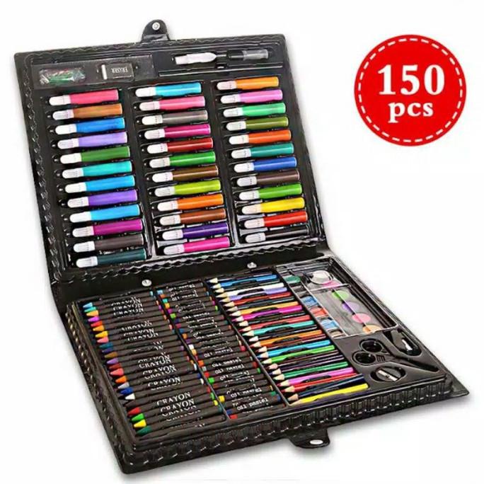 

Alat lukis crayon cat minyak set perlengkapan sekolah anak 150 pcs