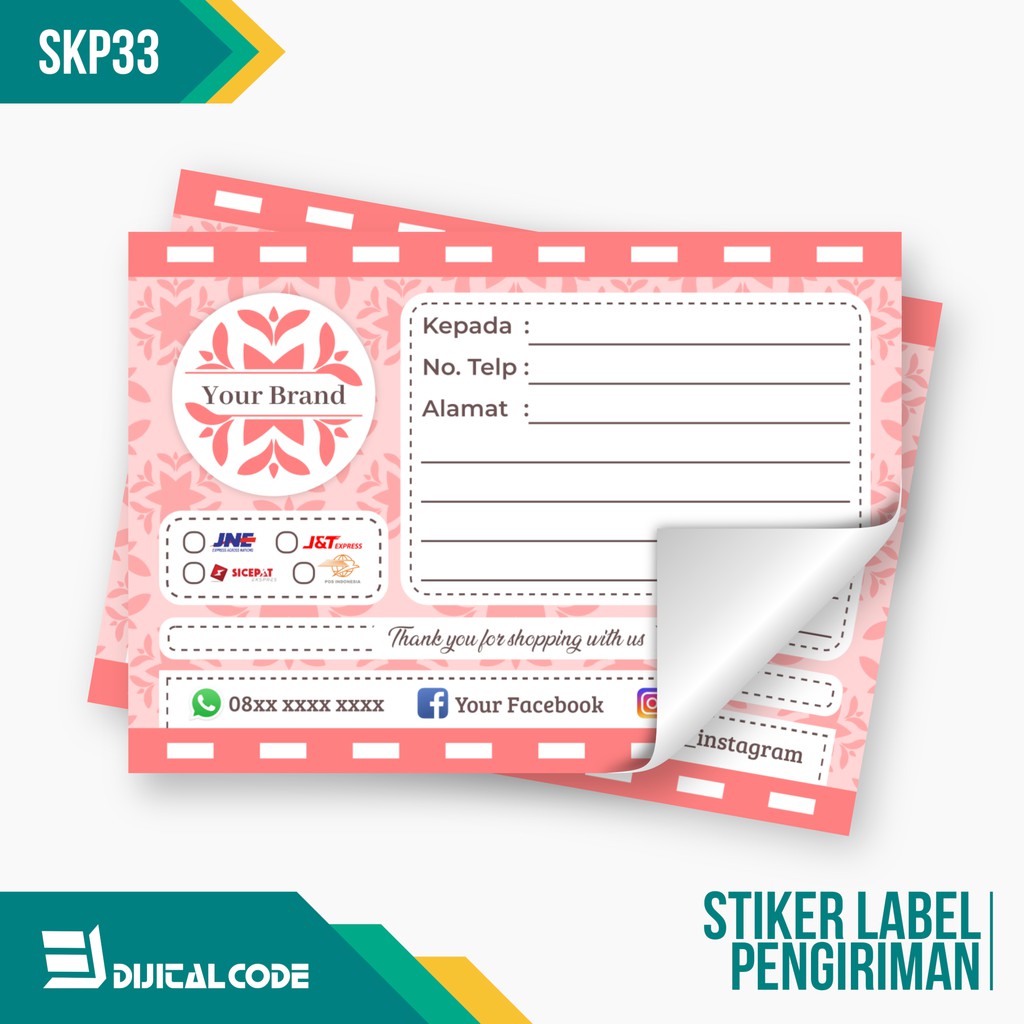 

SKP33 Stiker Label Pengiriman Paket Online Shop Olshop