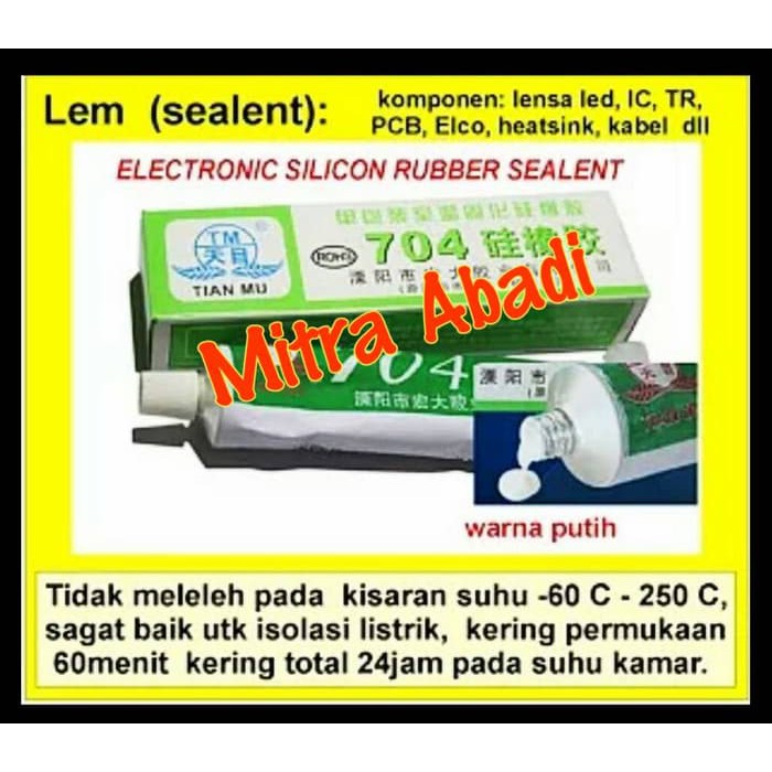 

Dijual Thermal Glue Sealant Silicone Grease Tian Mu Putih White Berkualitas
