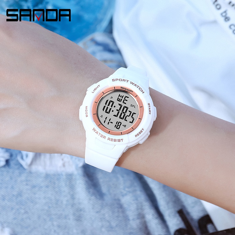 SANDA 6006 Jam Tangan Pria Wanita Digital Sport EL Backlight Tali Rubber Anti air WATCHKITE WKOS