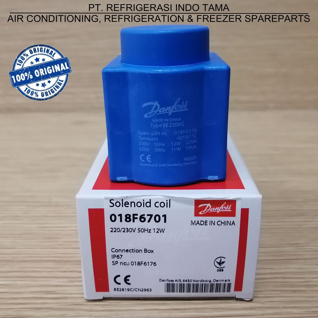 220 - 230V TERMINAL BOX 018F6701 Solenoid Coil Danfoss AC 50 HZ 12W