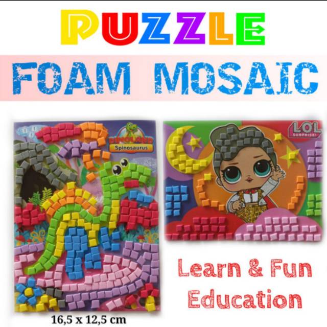 DIY PUZZLE FOAM MOSAIC MAINAN EDUKASI ANAK PAUD TK SD DIY PUZZLE FOAM MOSAIC MAINAN EDUKASI ANAK PAUD TK SD