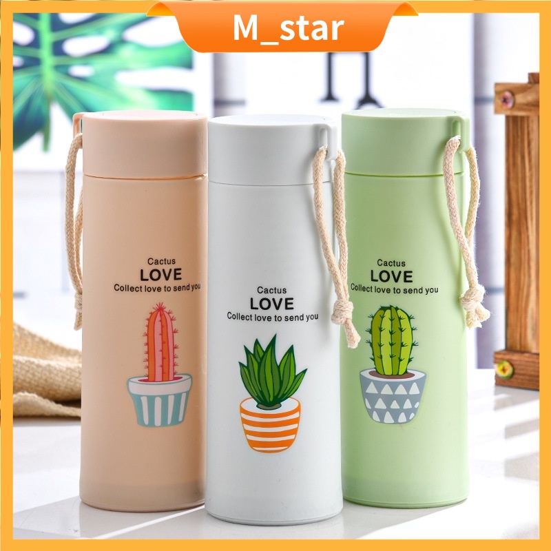 Botol Kaca Thermos/Botol Minum Model Lucu Nice Day Unik BPA FREE-5