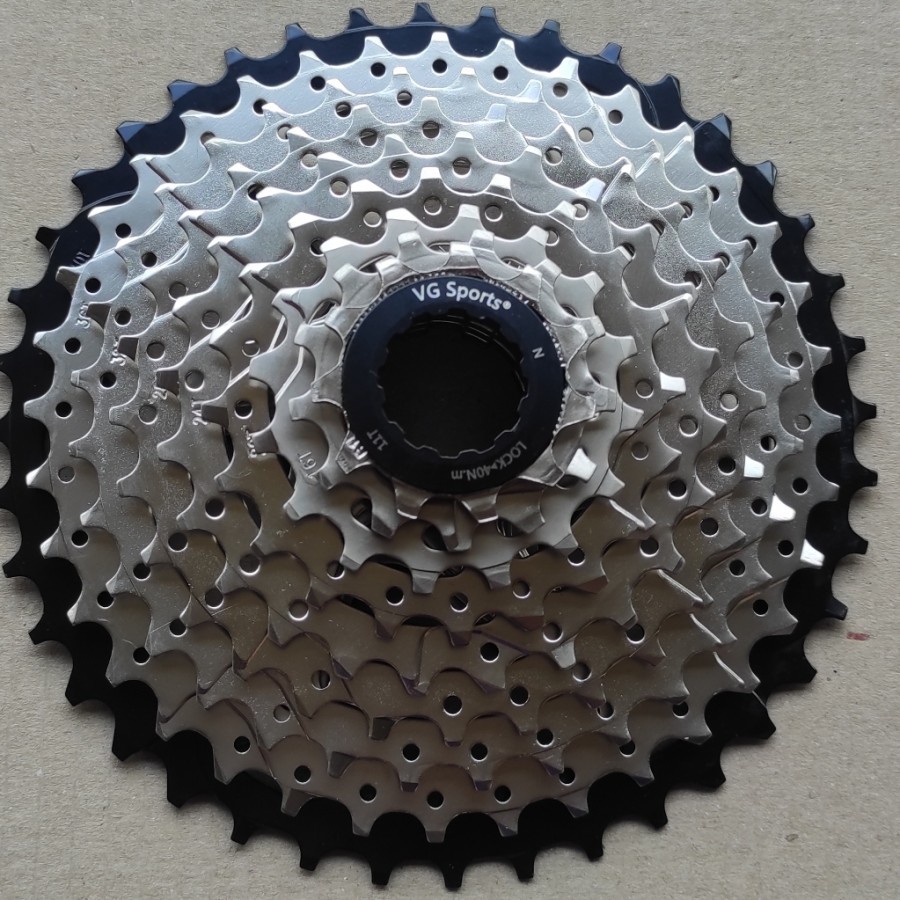 SP15D Sprocket sepeda 9 speed VG Sports 11-40T silver - 9speed 11-40t