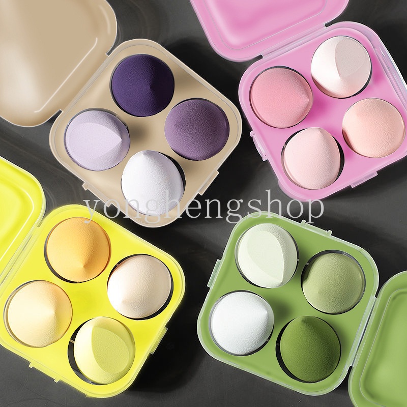 4pcs / set Spons Beauty Blender Bentuk Telur Untuk Makeup