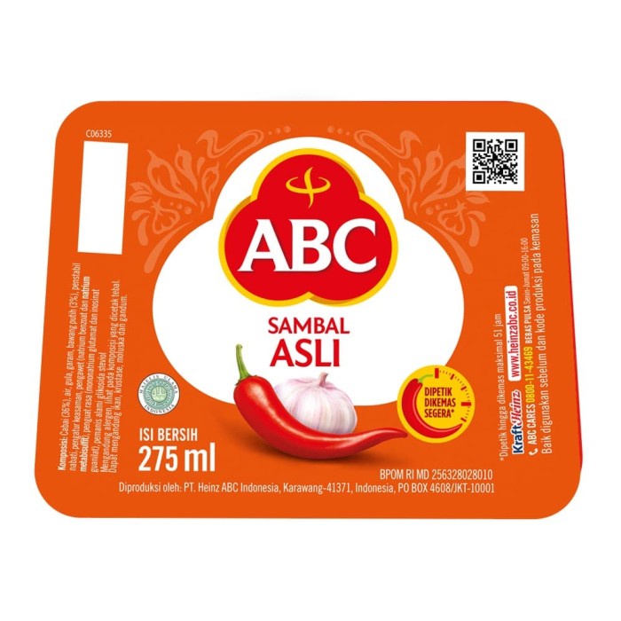 

Sambal-Aneka- Abc Sambal Asli 275 Ml -Aneka-Sambal.