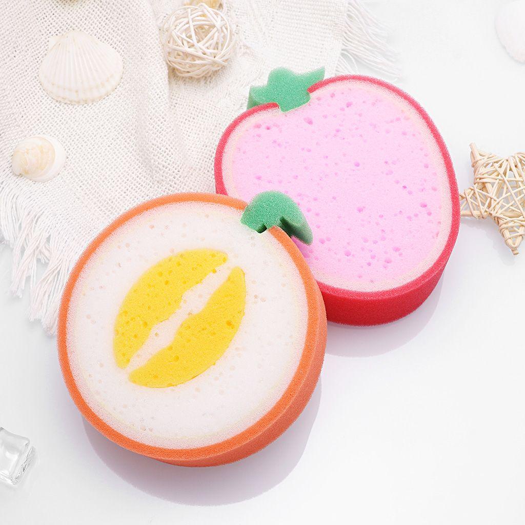 【 ELEGANT 】 Spons 1pcs Rumah Tangga Kreatif Menghilangkan Noda Bentuk Buah Air Menghisap Alat Pembersih Piring