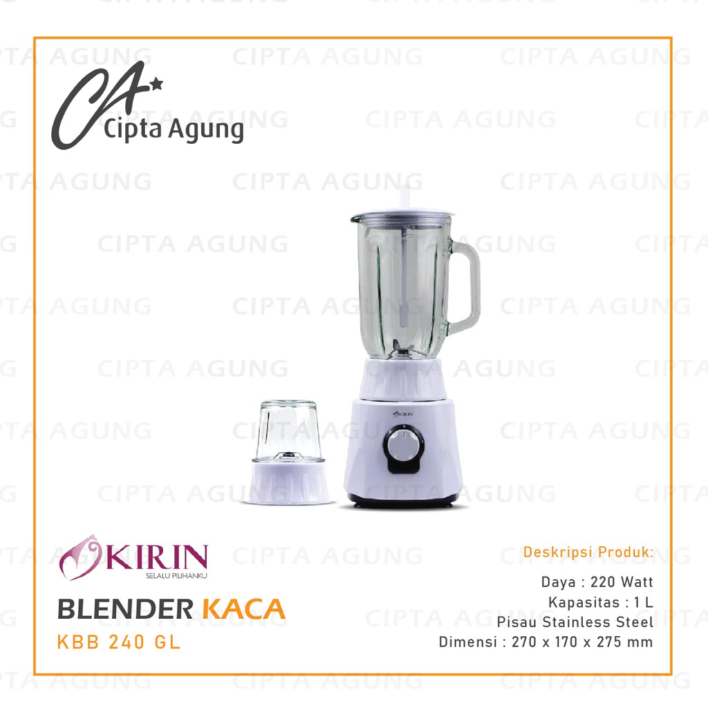 BLENDER KACA 1 L KIRIN KBB 240 GL KBB-240GL