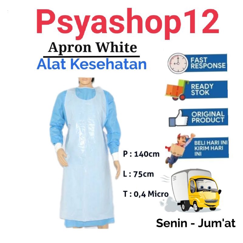 Celemek medis apron white