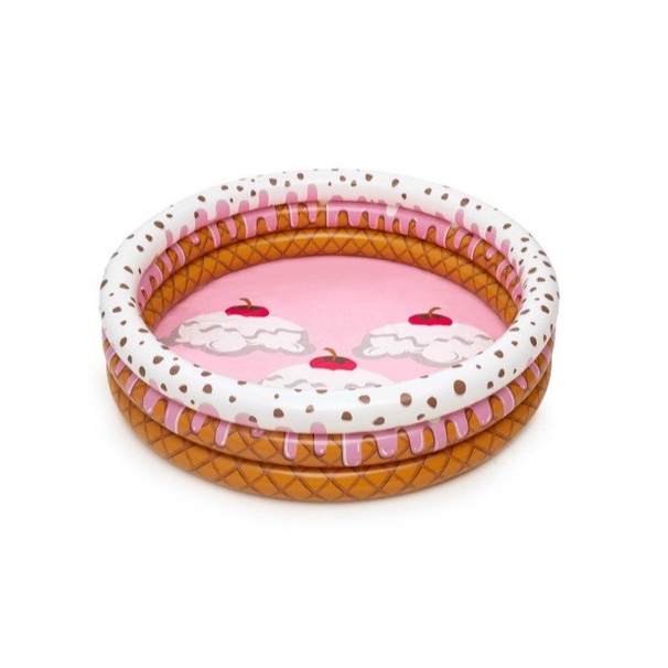 Kolam Renang Anak Merk Bestway Mandi Bola Ice Cream Play Pool Size: 1.6m x 1.6m x 38cm Garansi SNI-2
