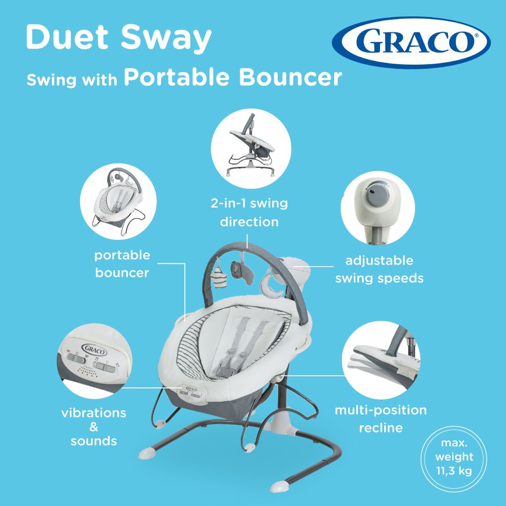 Ayunan Otomatis Graco Duet Sway LX w/ Portable Bouncer-Holt 2034083