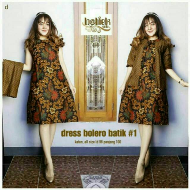 GROSIR BATIK DRESS BOLERO