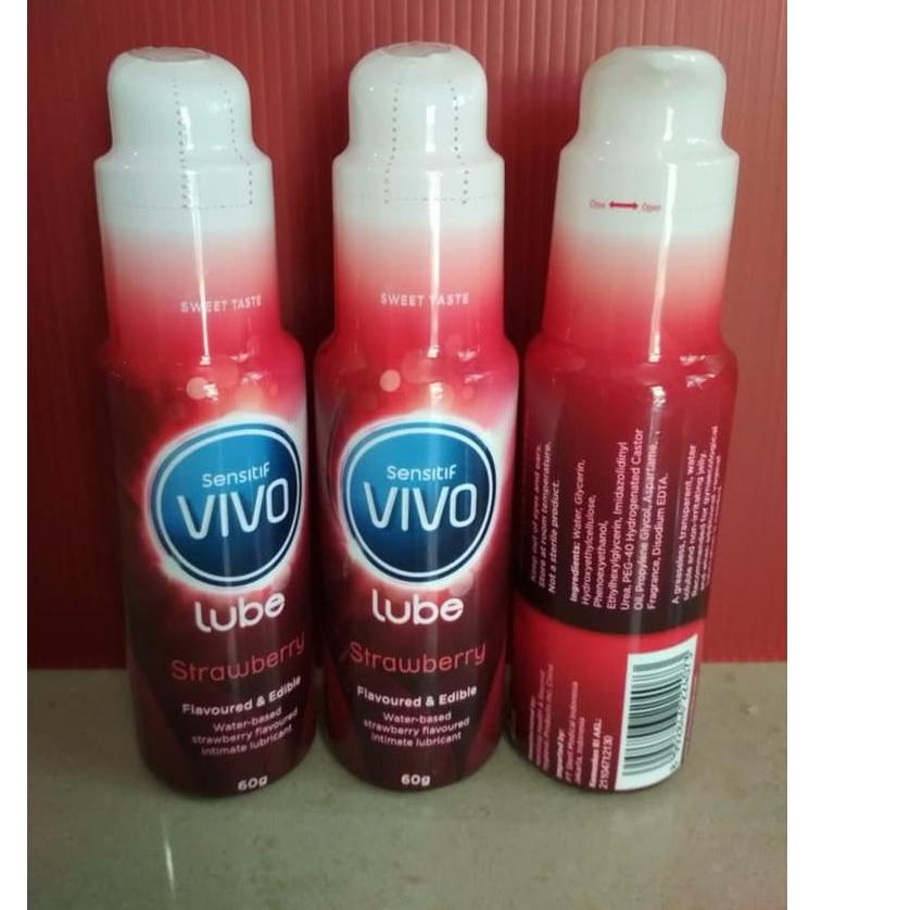 Pelicin Wanita-Pelumas Berbahan Air Gel-Lubricant-Aroma Buah-Strawberry-Licin-Lancar ペ