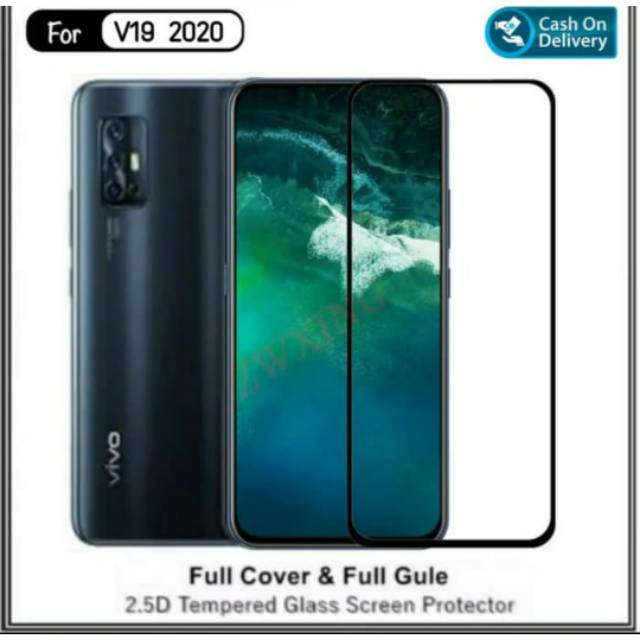 TEMPERED GLASS FULL LEM VIVO V19 NEW 2020