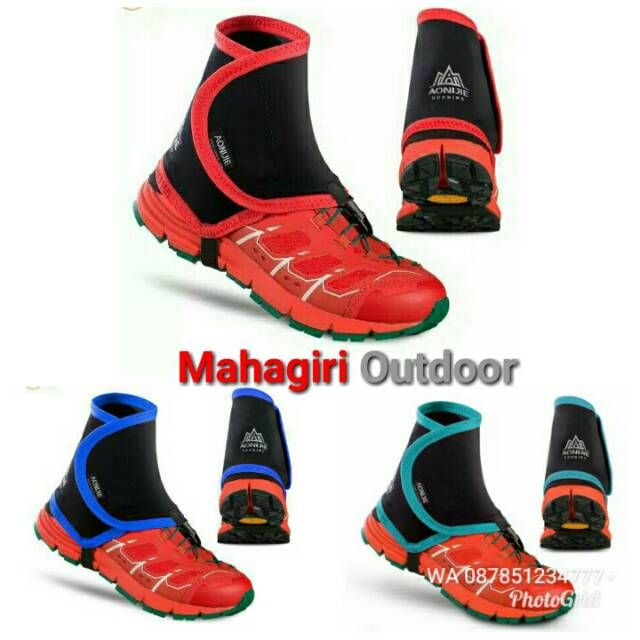 Gaiter Aonijie trail low running runner pelindung kaki sepatu protective wrap shoe cover