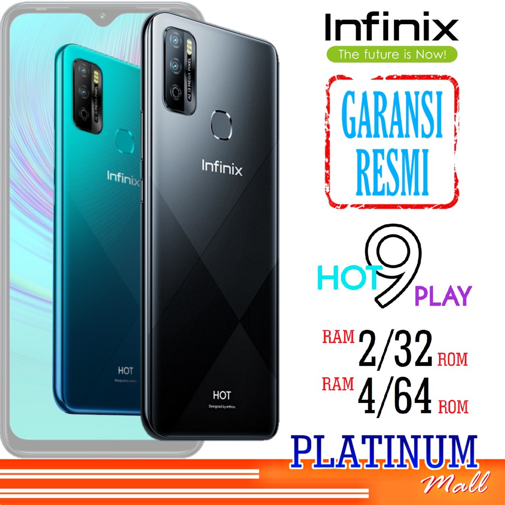 HP INFINIX HOT 9 PLAY 4/64 - 2/32 - GARANSI RESMI - HP