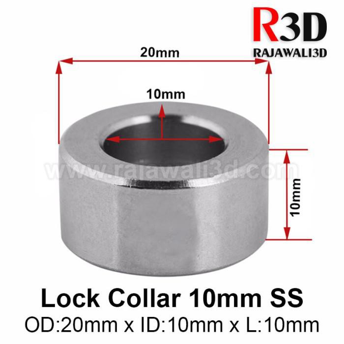 LockCollar Lock Collar Locking Collar 10mm Stainless Steel 20x10x10mm