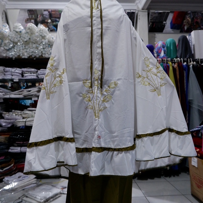 mukena alief. mukena santri gontor. imamah gontor putri (coklat series)