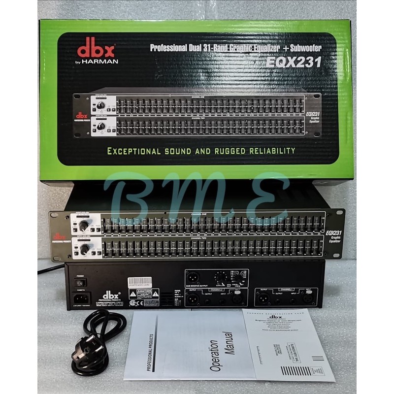 EQUALIZER DBX EQX231 PLUS SUBWOOFER/EQUALISER DBX EQX 231 NEW
