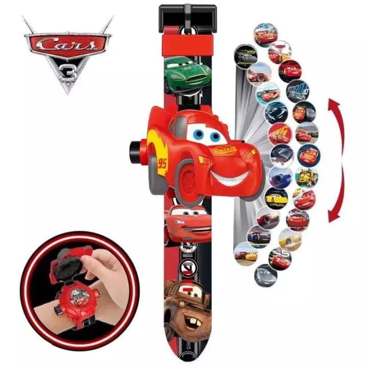 Super Hot! JAM TANGAN ANAK LAKI LAKI CARS MCQUEEN DIGITAL PROYEKTOR JUMBO Terbatas!