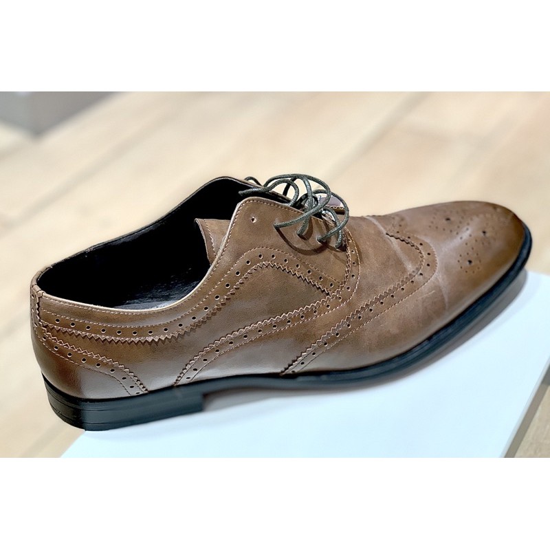 DIORUCCI Shoes Sepatu Formal Leather Klasik Khaki Origjnal